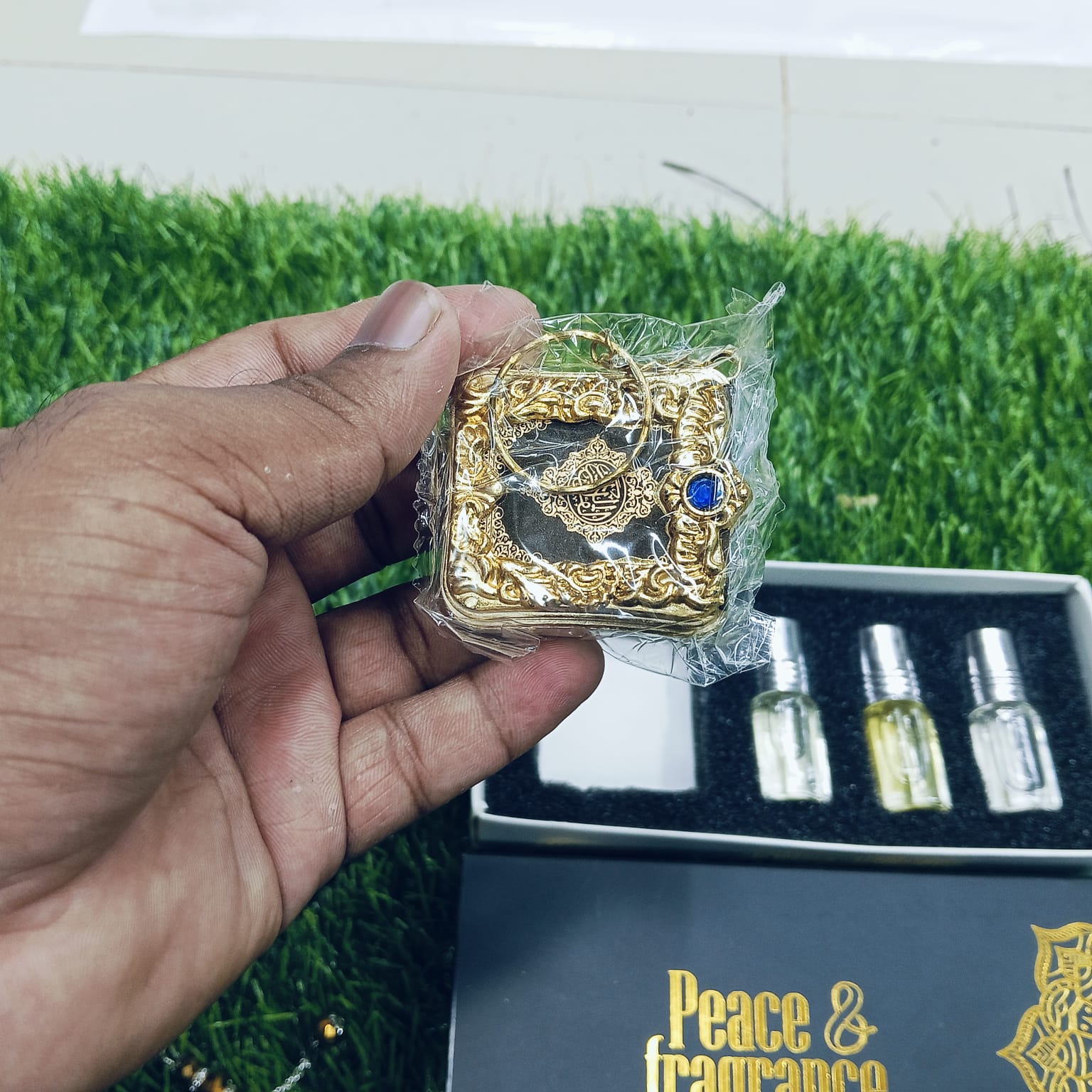 Premium Combo Attar,Tajbee & Mini Quran Package #Code: 8304