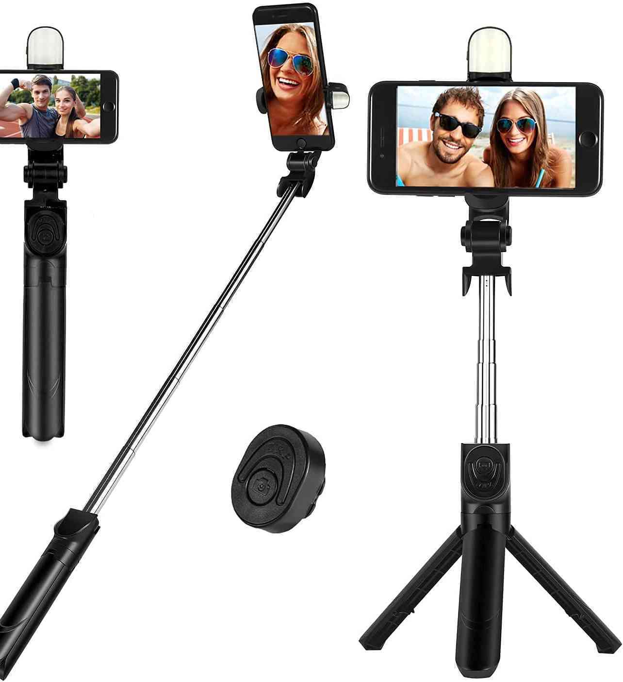 ??3 in 1 Content Creator Combo Pack সেল্ফি স্টিক মাইক্রোফোন মোবাইল স্টান??