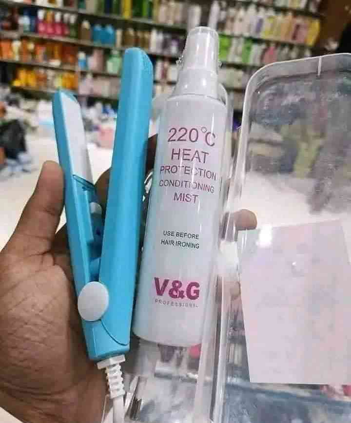 ??Mini hair straightener and hair spray combo??