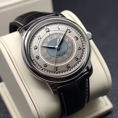 Official Premium Watch Men’s Quartz Watch Classic Fashion Waterproof (Silver)