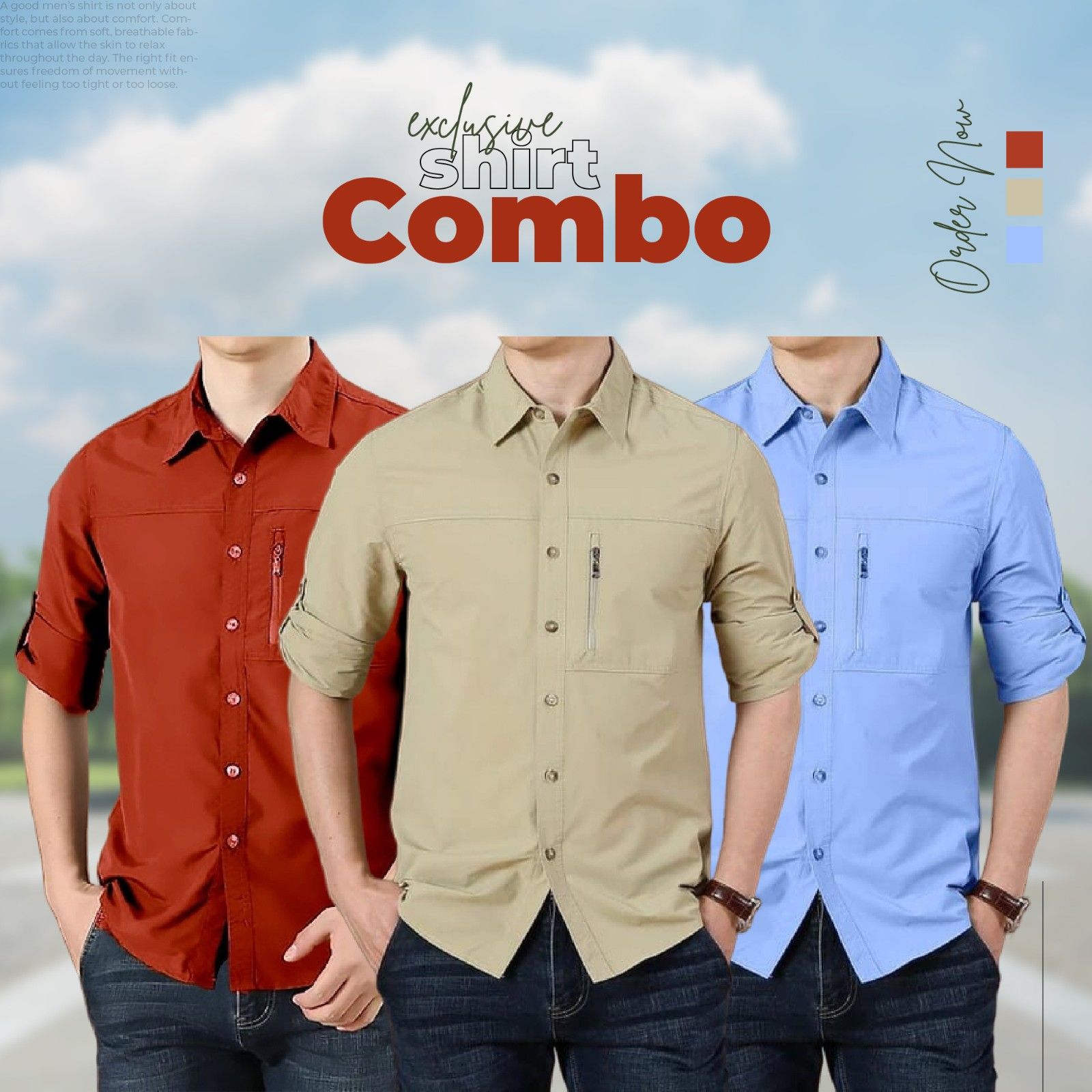 Cotton Combo shirts for men
