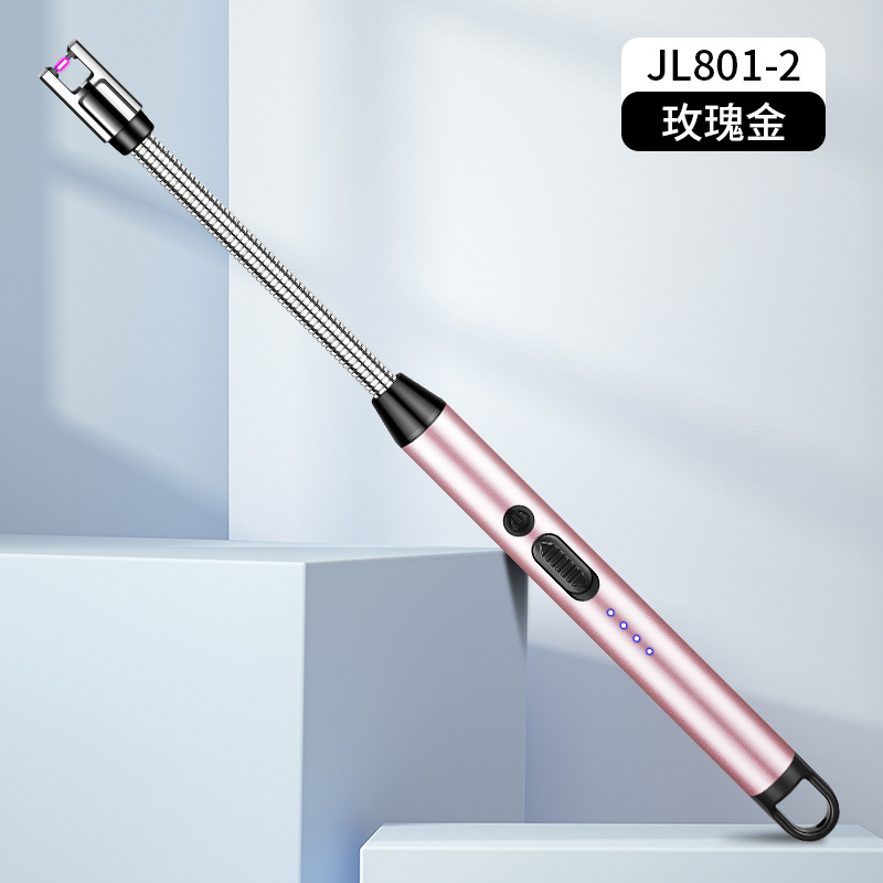Kitchen lighter Rechargeable Electric Arc Lighter – Windproof, USB Charging, Flexible Long Neck Digital Rechargeable Lighter Gas Stove Aromatherapy Candle Ignition Stick