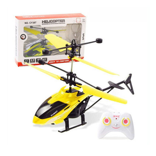 Type: Induction Helicopter Material: ABS Battery: 3.7V 75mAh Lithium Battery Charging Time: 30 minutes Flying Time: About 10-12 minutes Suitable Age: over 3 years old Size: 17cm x 15cm x 10cm – Turn o