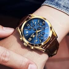 OLEVS 5610 New Luxury Fashion Glass Quartz Analog Men Watch-Water Resistant Code : 3239