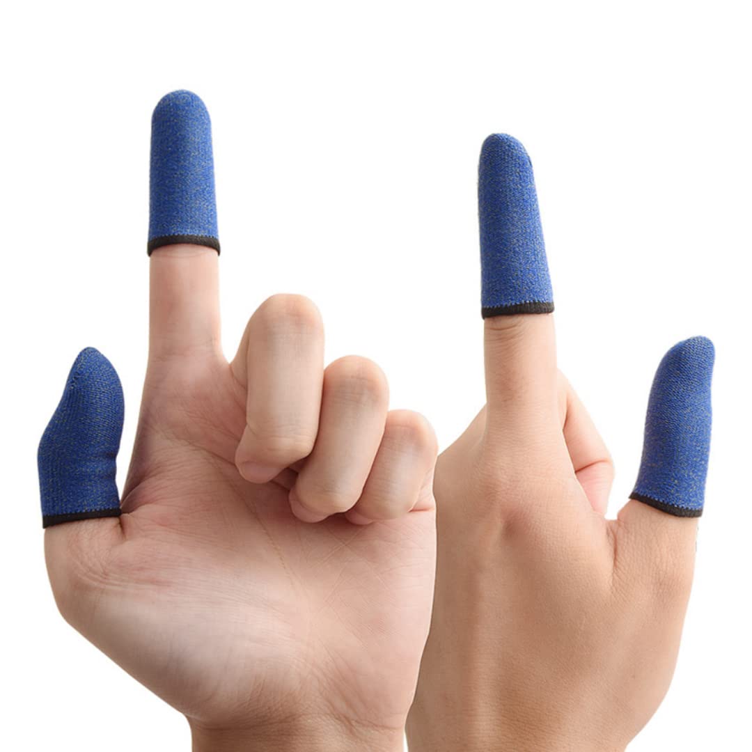 10 Pair(20 Pcs) Breathable Mobile Finger Sleeves / Sweatproof Gloves for Mobile Gaming