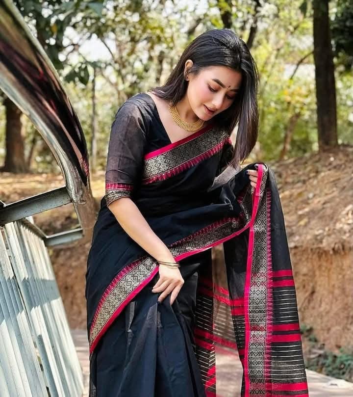 Soft silk katan sharee
