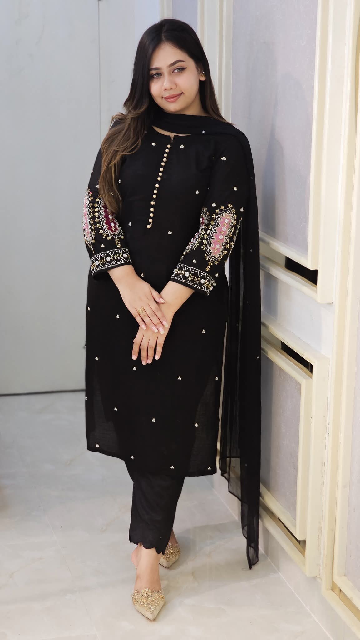 Embroidery Three Piece