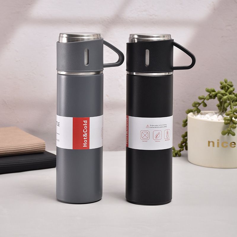Vacuum Insulated Thermal Flask Set With Cup