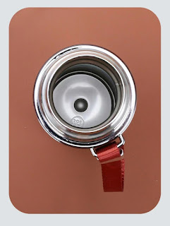 Stainless steel double wall thermal flask.