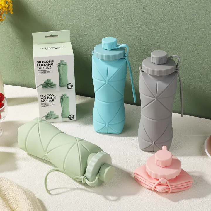 !New Creative Silicone Folding Water Cup Outdoor Portable and Scalable Water Cup Sports Water Bottle Travel Water Cup Handy Cup { Multi Color}