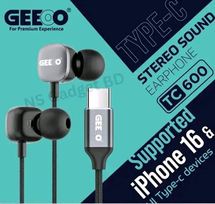 GEEOO TC600 Type-C Ultra Bass Earphone