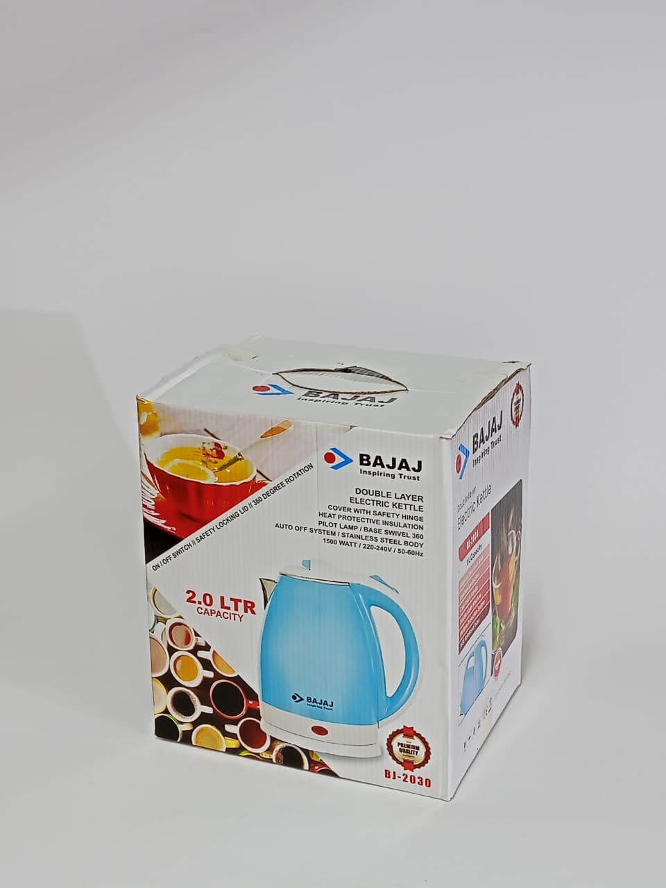 BAJAJ DOUBLE LAYER ELECTRIC KETTLE-2.0 LITRE CAPACITY-1500 WATT