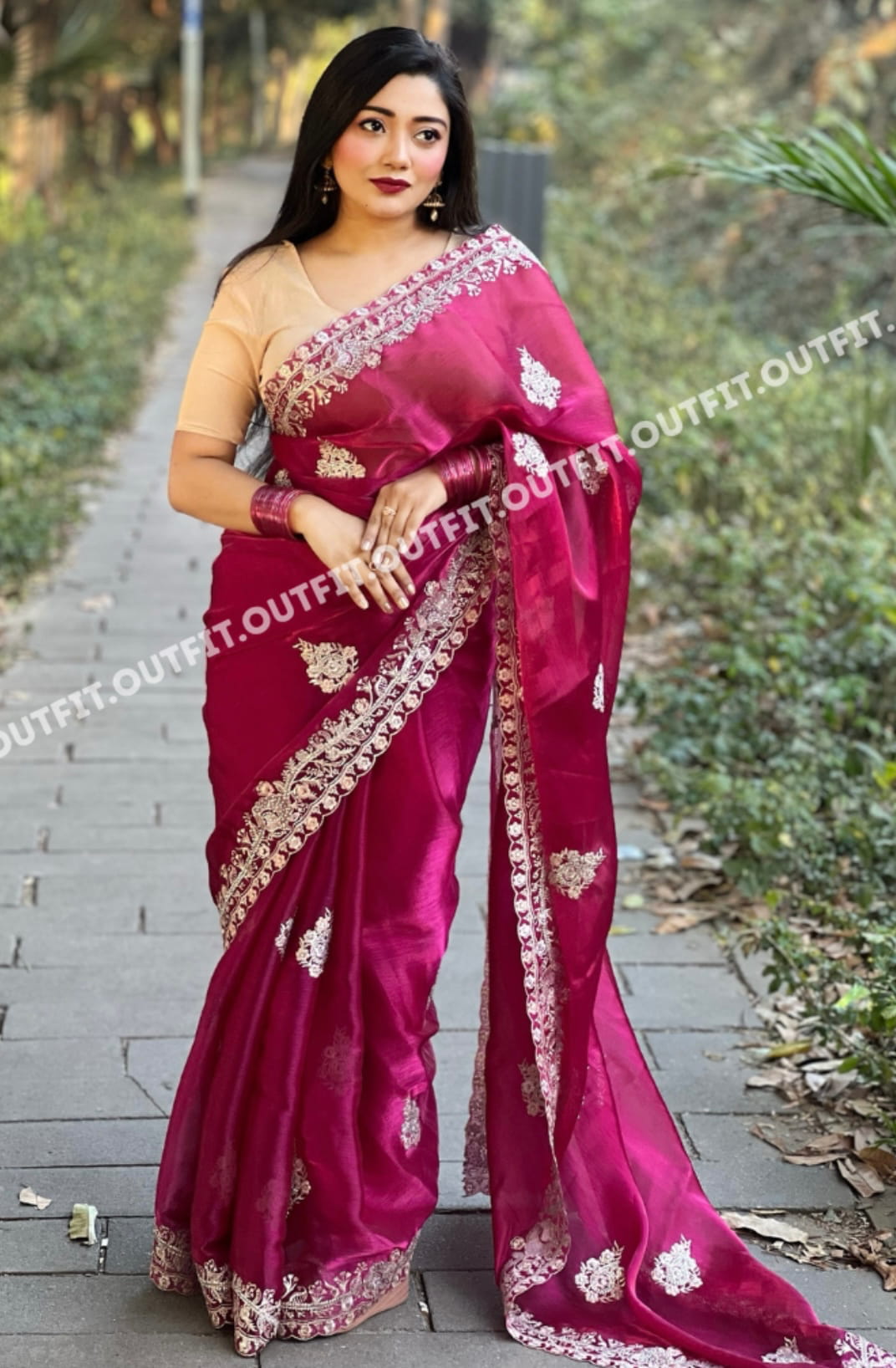 Jimicu party stone Saree