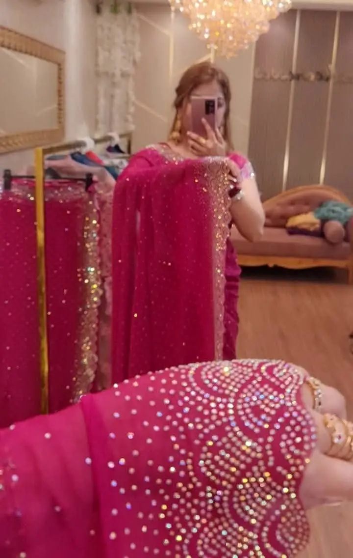 White Gold Indian Jorjet Sharee