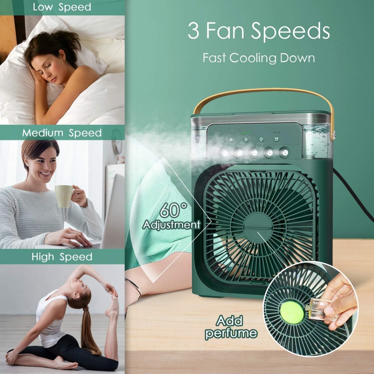 3-in-1 Extonic ET-C702 Air Cooling USB Fan