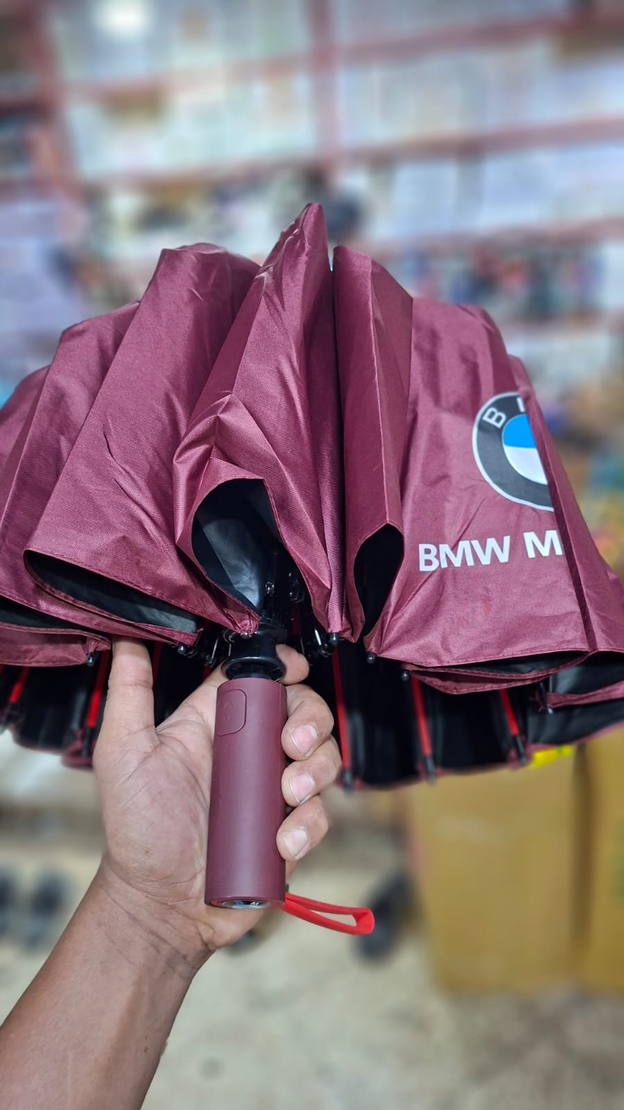 BMW Auto Open & Close Umbrella – 16 Ribs | Premium Quality