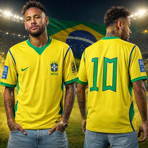 Brazil National Football Team Home Jersey – Iconic No. 10