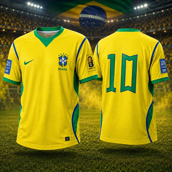 Brazil National Football Team Home Jersey – Iconic No. 10