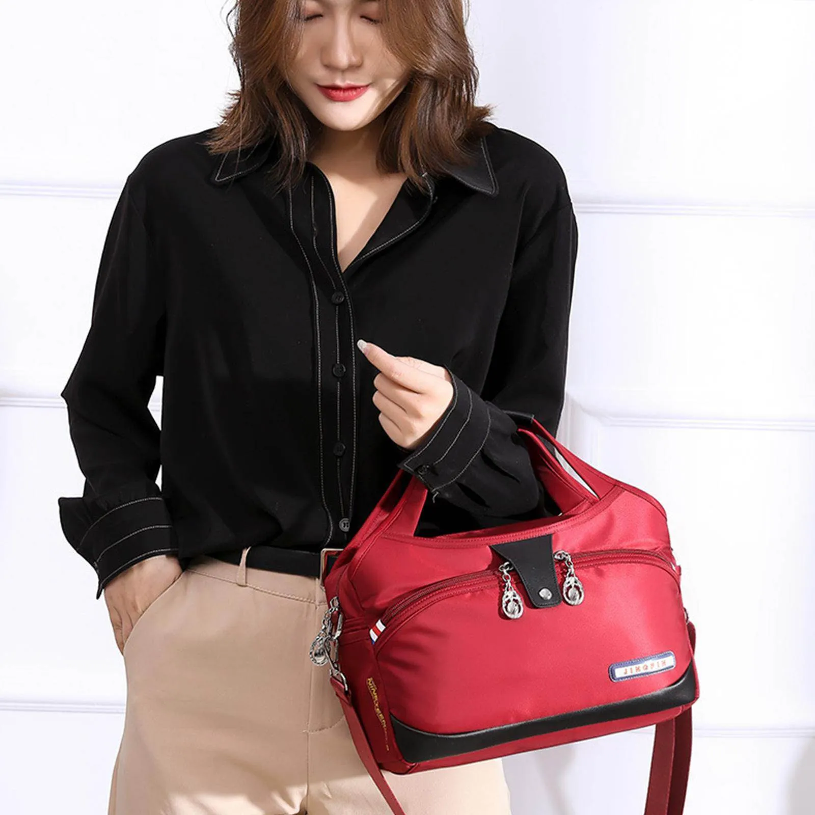 Large Capacity Waterproof Anti-theft Fashion (maroon ,black, blue)