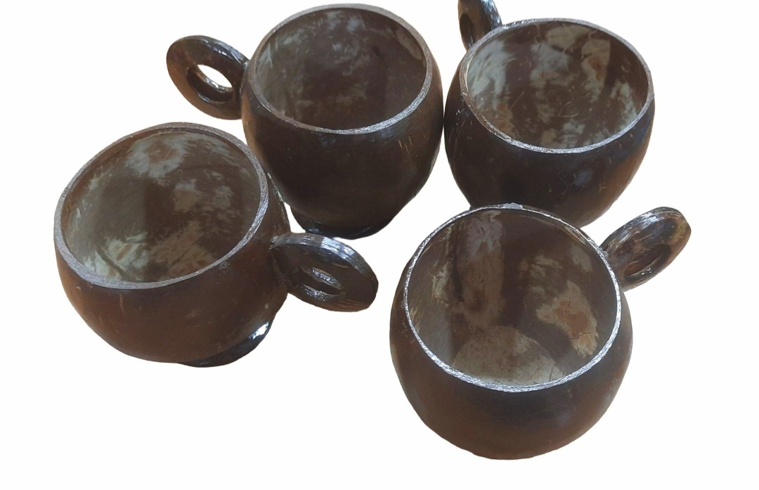 Handcraft Coconut Tea/Coffee Cup Black Color-1 Piece