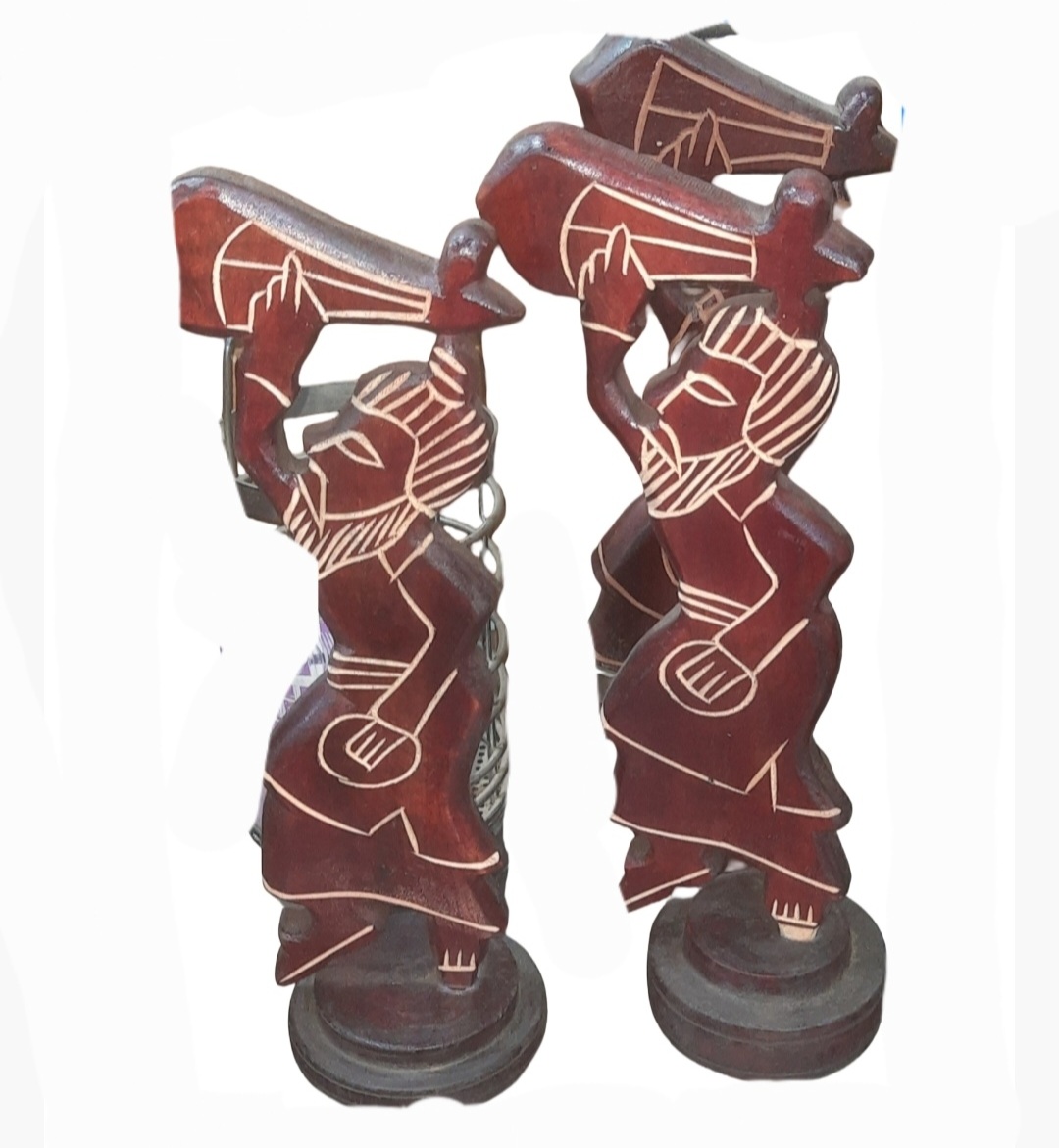 Handmade Wooden Handcraft Lalon Showpiece Gray Color-1 Piece