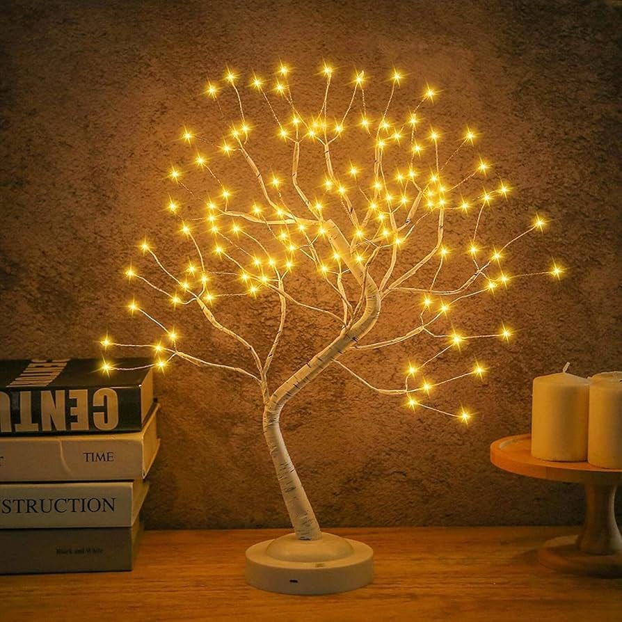 White LED Bonsai Tree Lamp