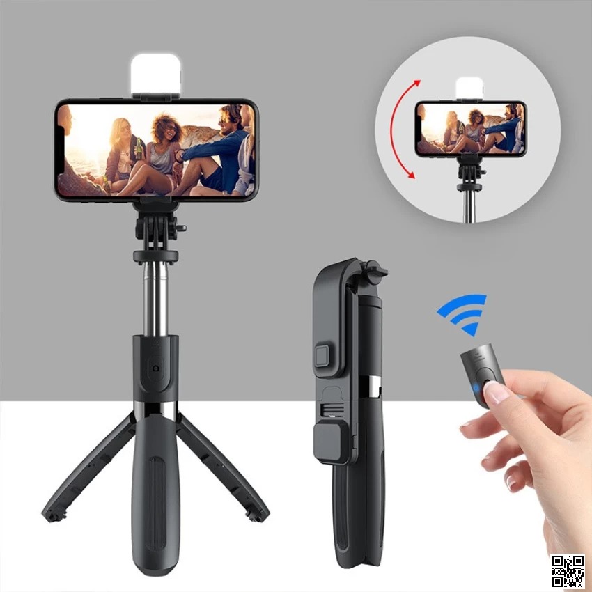 R1S Bluetooth Selfie Stick 4 in 1 Tripod Remote Control Selfie Stand