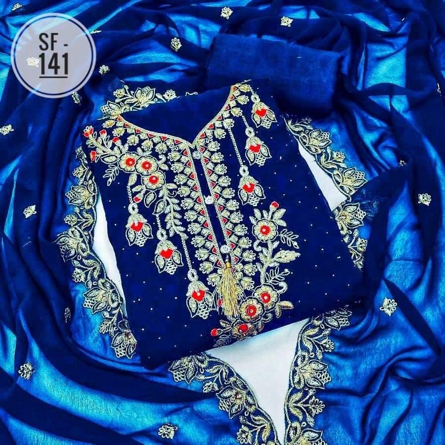 Embroidary Georgette 3 pcs