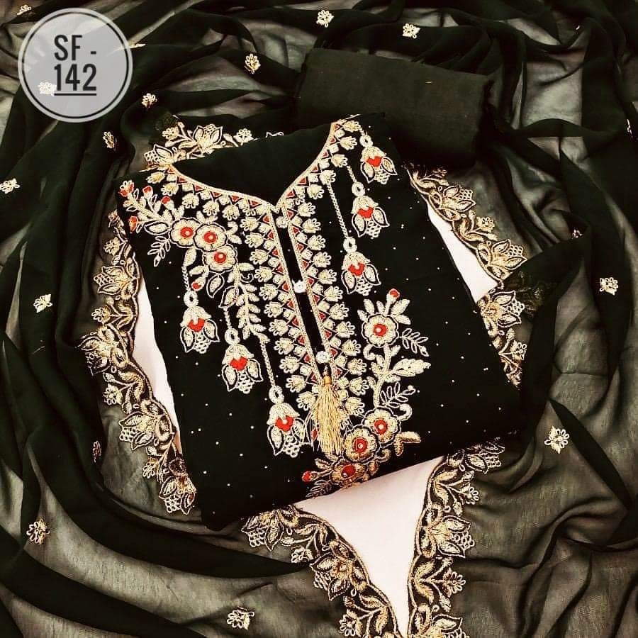 Embroidary Georgette 3 pcs
