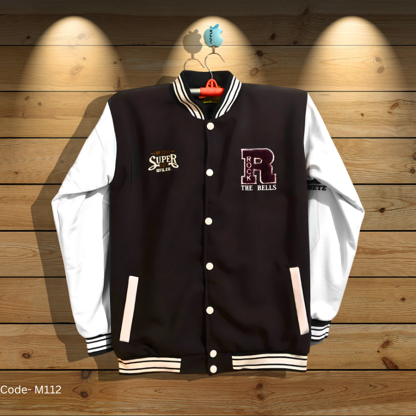 Unisex Varsity Jacket (Letter patch drop shoulder )