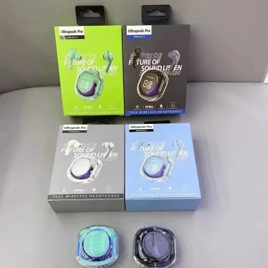 ?? ????_ Ultrapods Pro True Wireless Earbuds with Display Transparent Design, Bluetooth 5.3