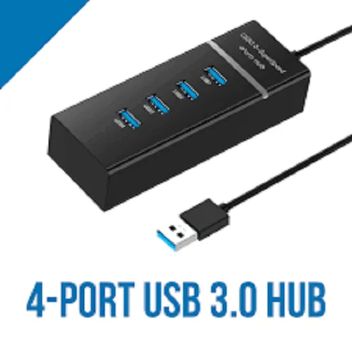 USB 3.0 4 Port USB 3.0 Hub for PC Laptop Tablet – 4 Ports High Speed USB HUB