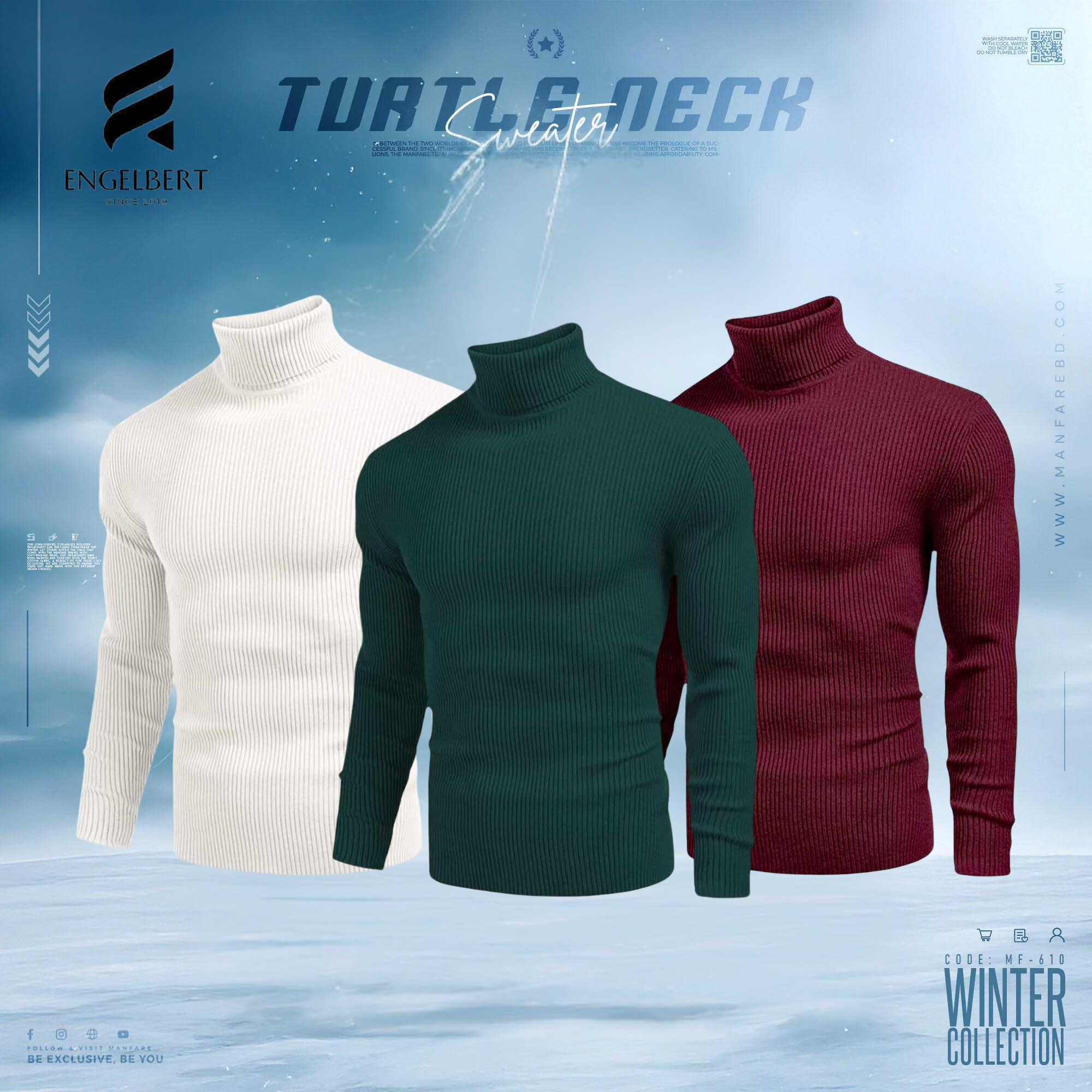 Turtle Neck T-shirts 3 pieces Exclusive combo