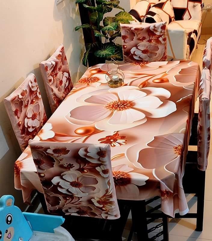 China Premium 3D Print Table Cloth Set 4635