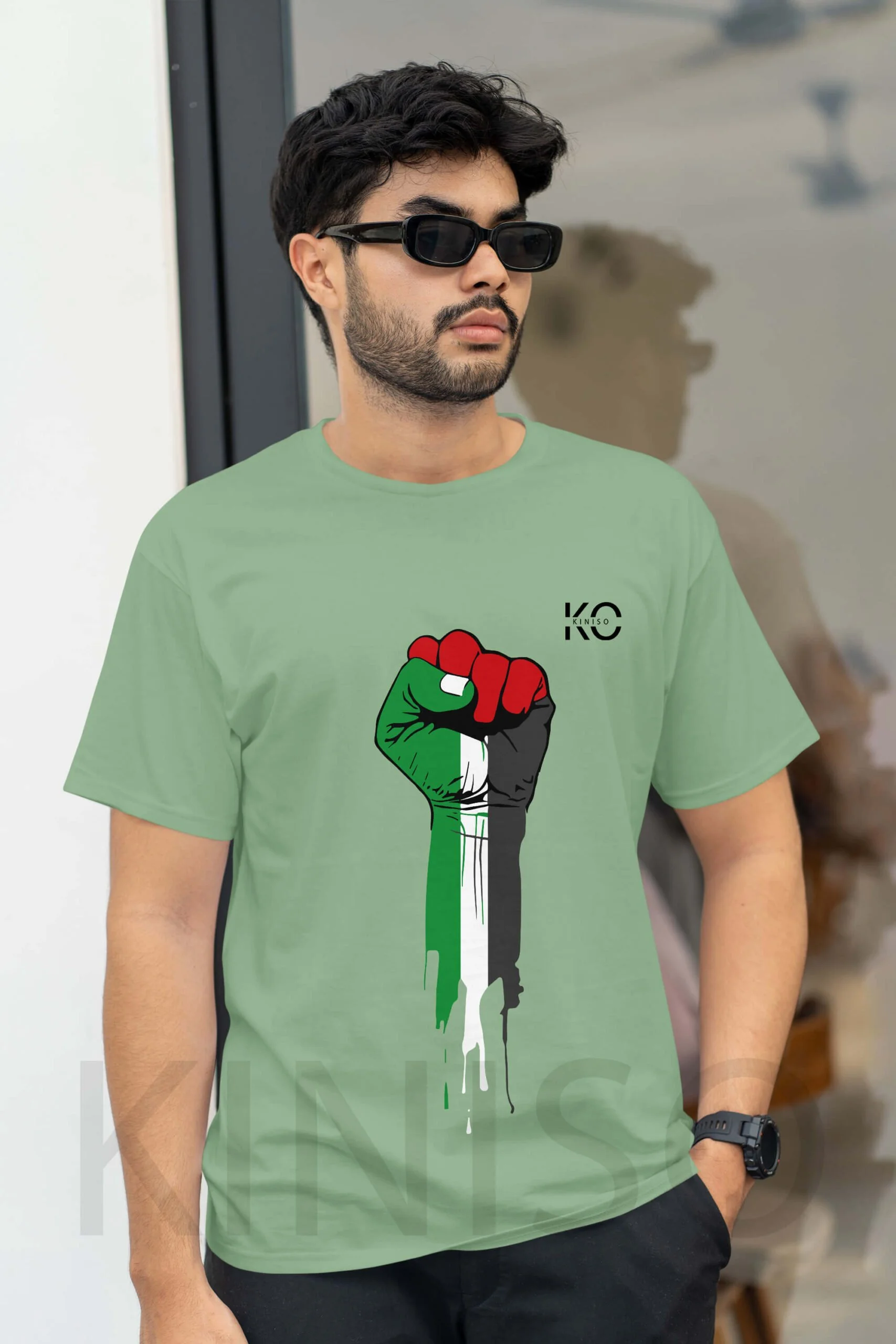 Islamic T-shirt – Palestine – Modest Men’s Crew Neck Half Sleeve tshirt in BD