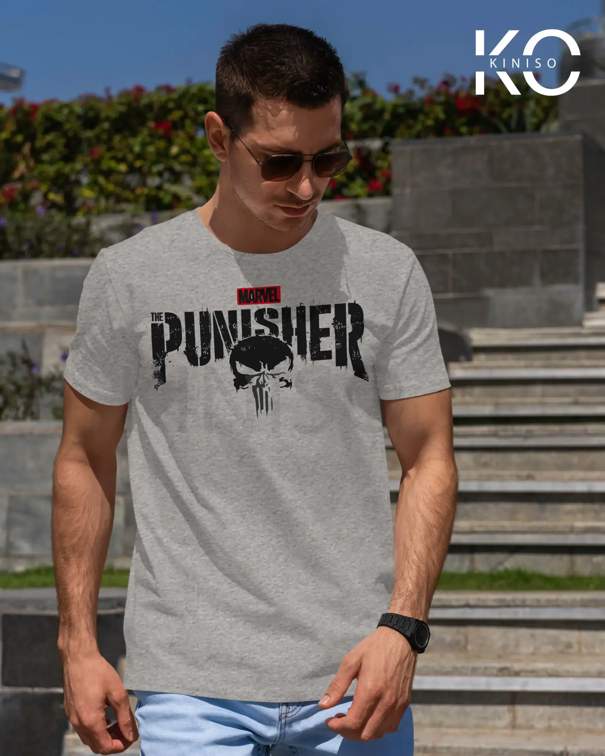 Movie Lovers t shirts with The Punisher Printed for men in Bangladesh