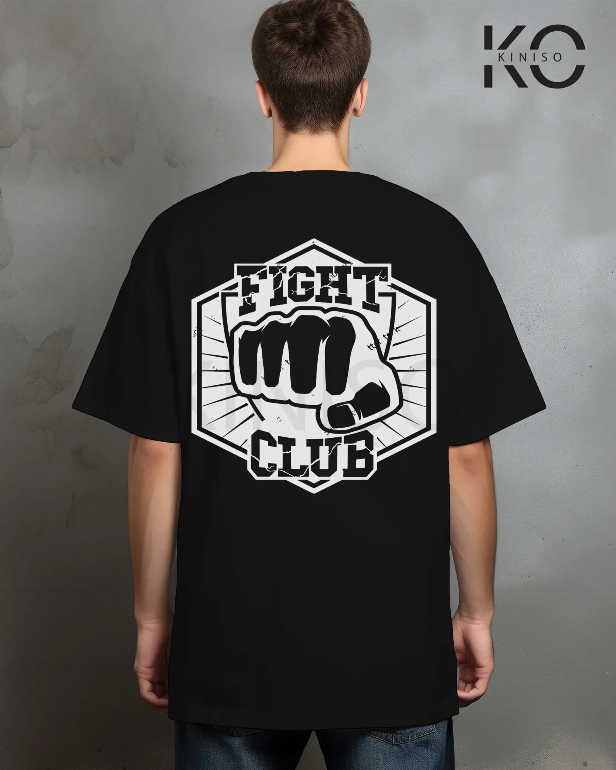 Stylish t shirt for gym with Fight Club printed for males