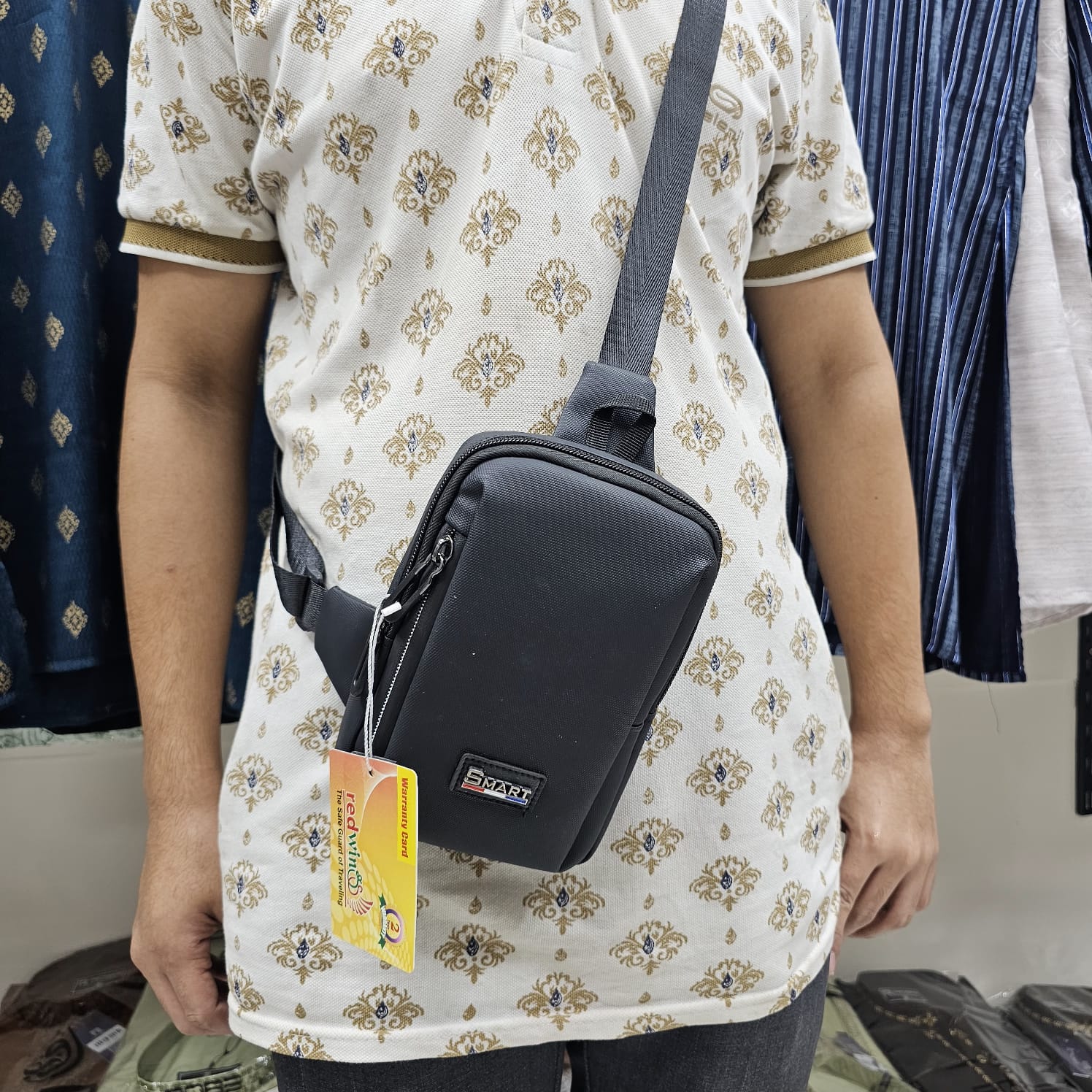 Square Men Bags Fashion Solid Color Zipper Canvas Crossbody Bag All-match Simple Phone Bag Lady