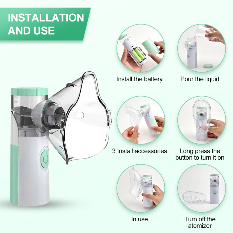 ?? ????_ Portable Mini Handheld Mesh Nebulizer Machine/ Ultrasonic Steam Inhaler Nebulizer Machine For Child & Adults Nebulization-Smart USB Connector