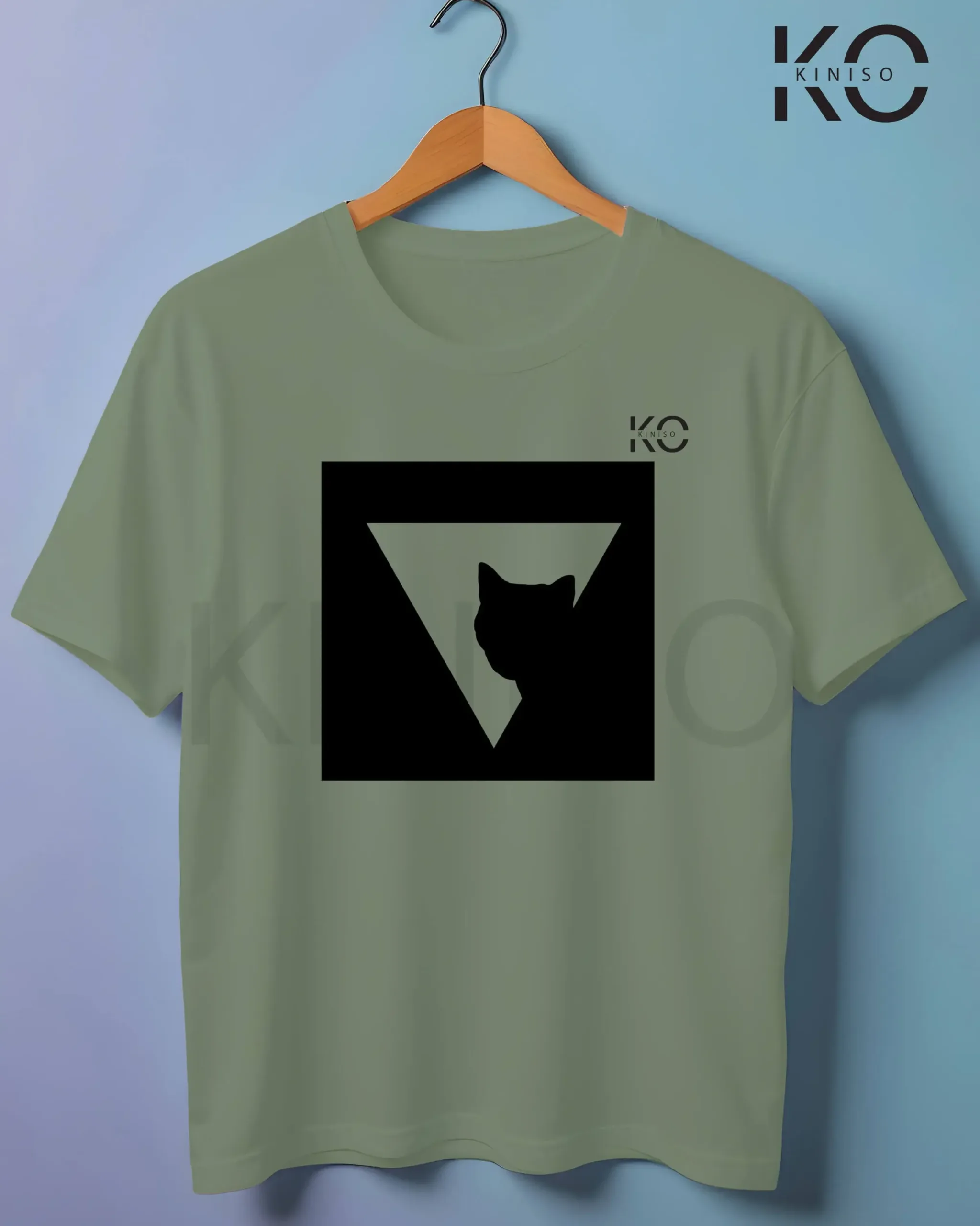 Cat Peaking V Window Printed T-shirt for Cat Parents in BD