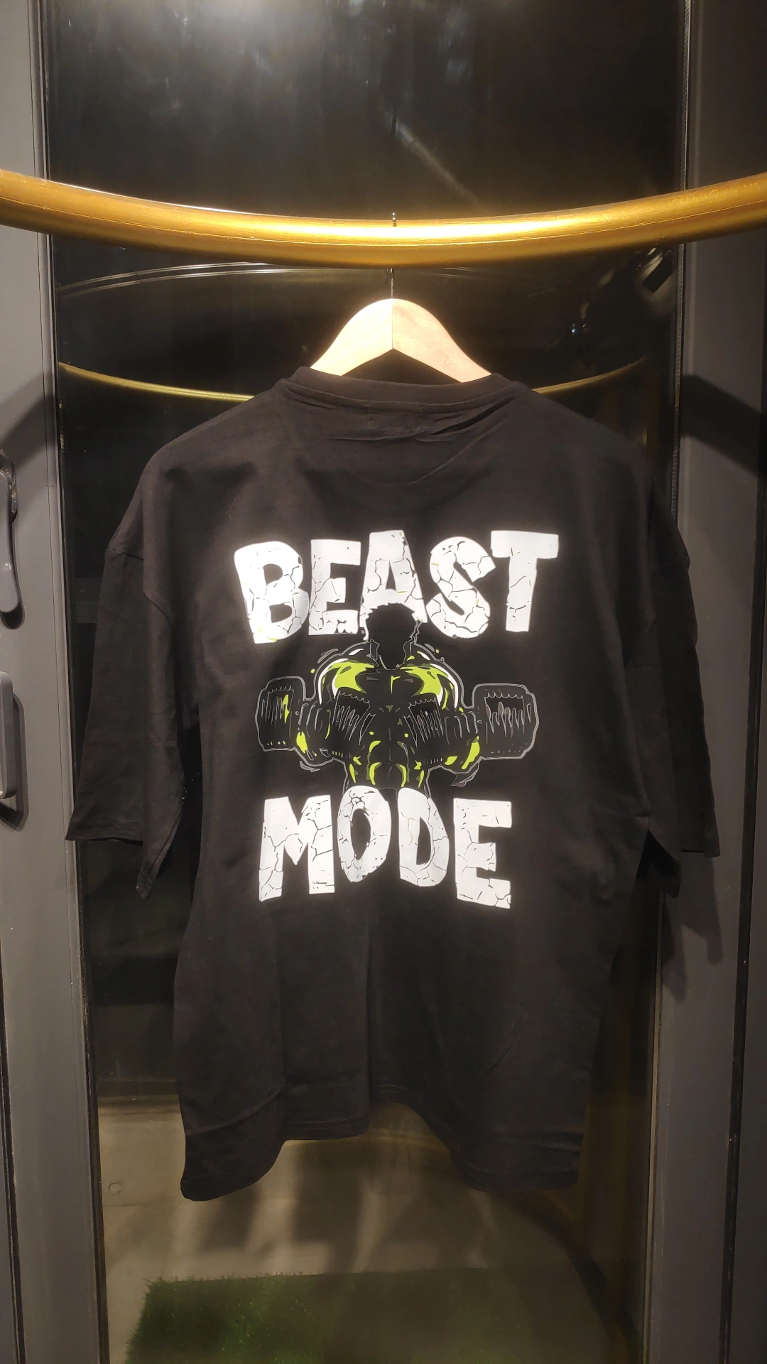 Drop shoulder Stylish mens gym t shirt with Beast Mode Logo printed