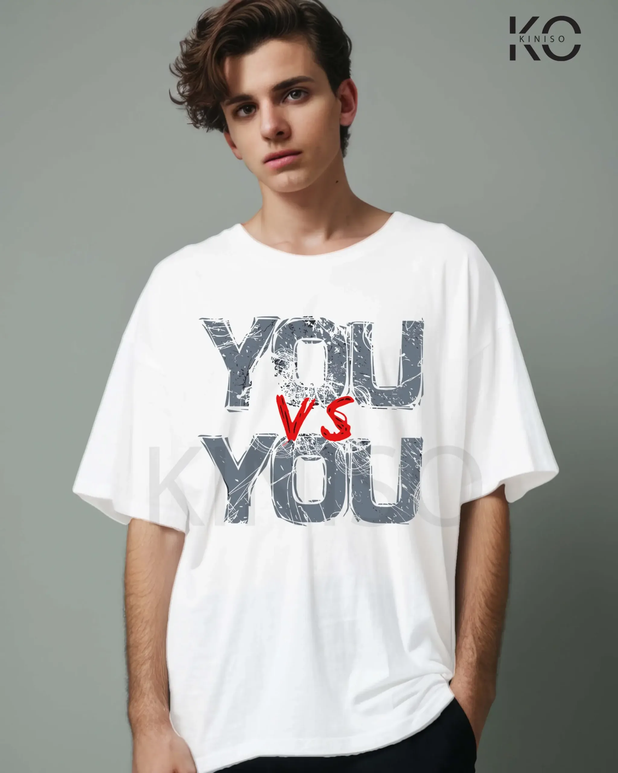 Gym Drop Shoulder T-Shirt for Men With You vs You Design