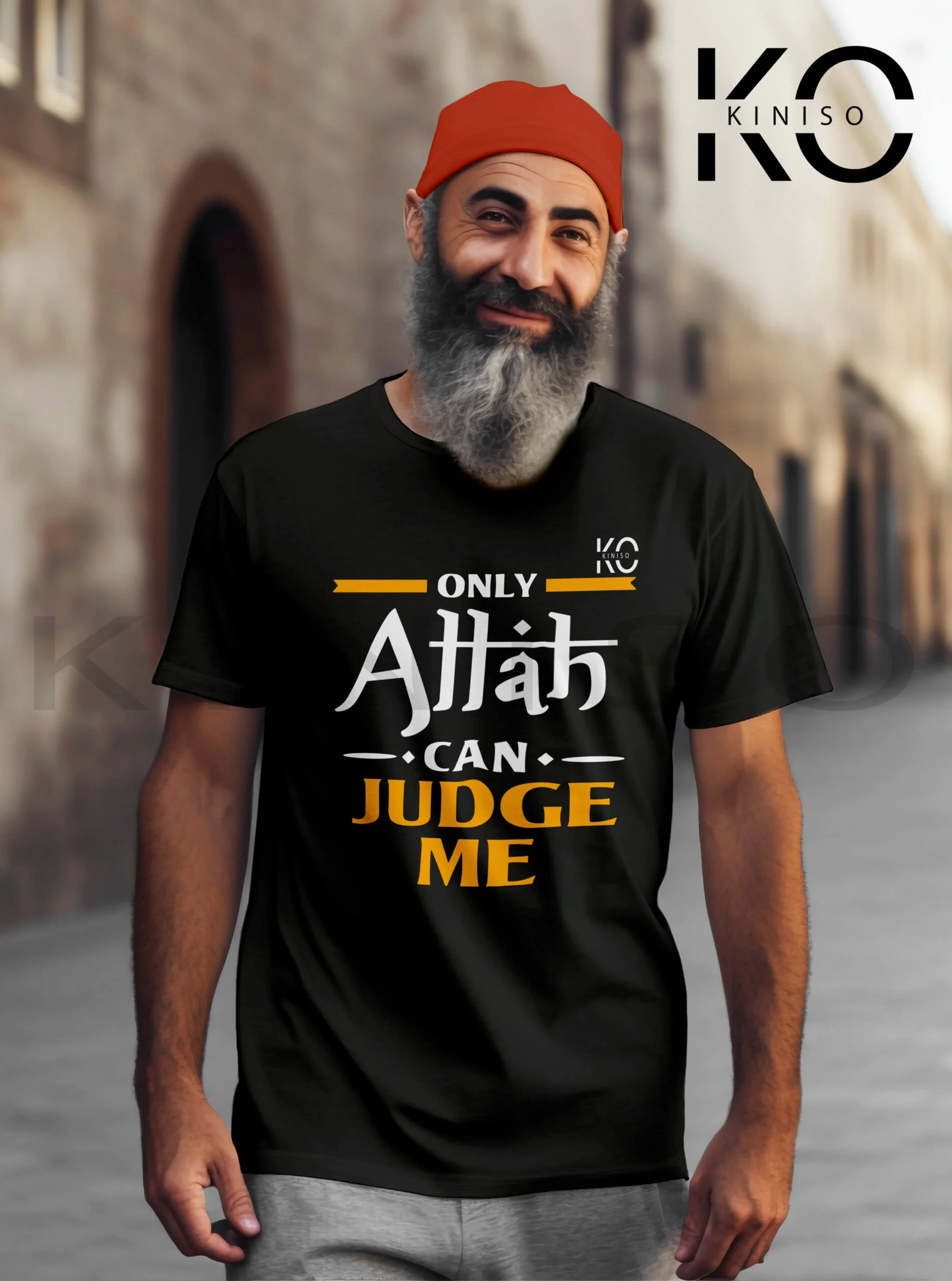 Islamic T-shirt – Only Allah Can Judge Me – Modest Men’s Crew Neck Half Sleeve tshirt in BD