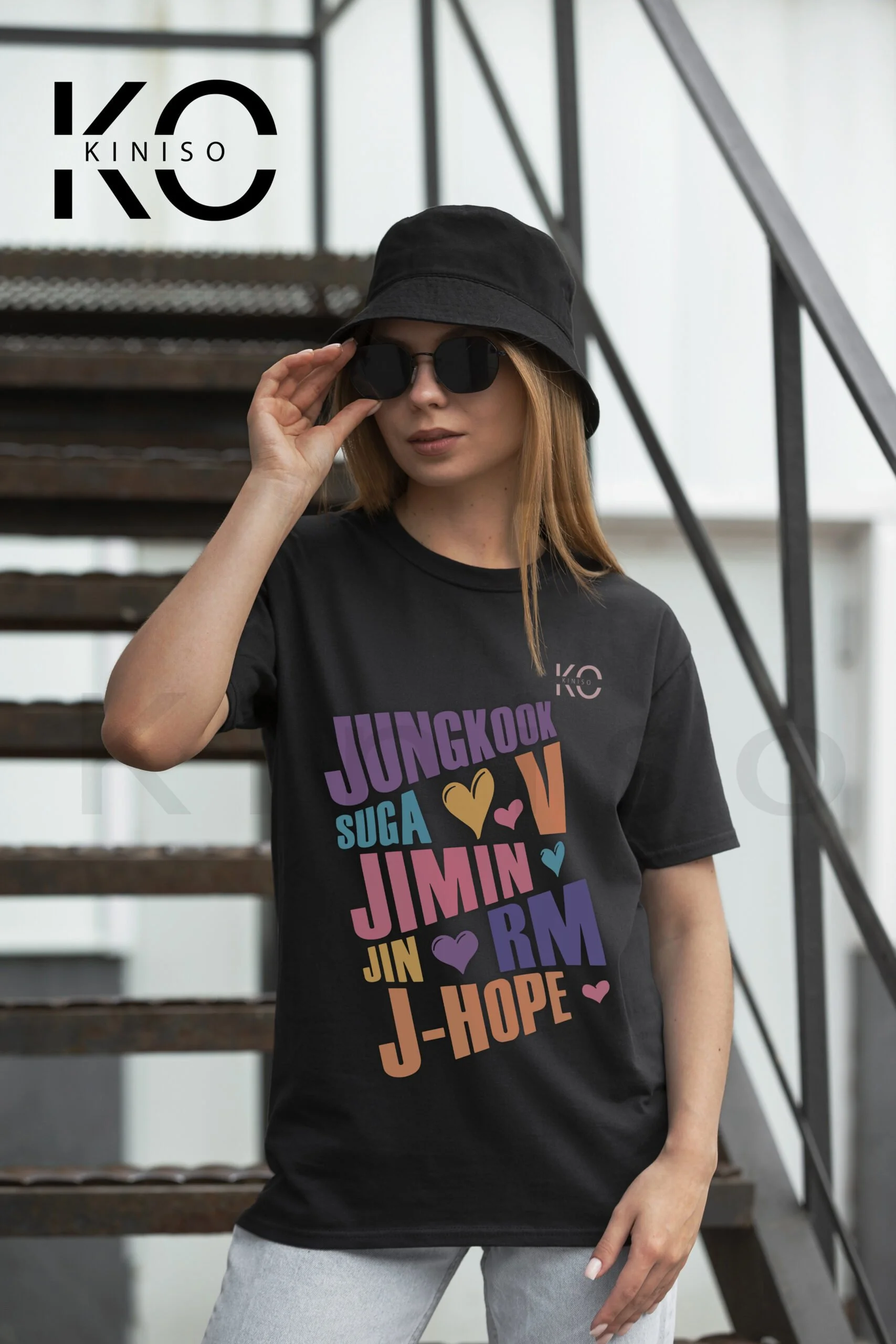 BTS Member Names – T-shirt for Women in Bangladesh