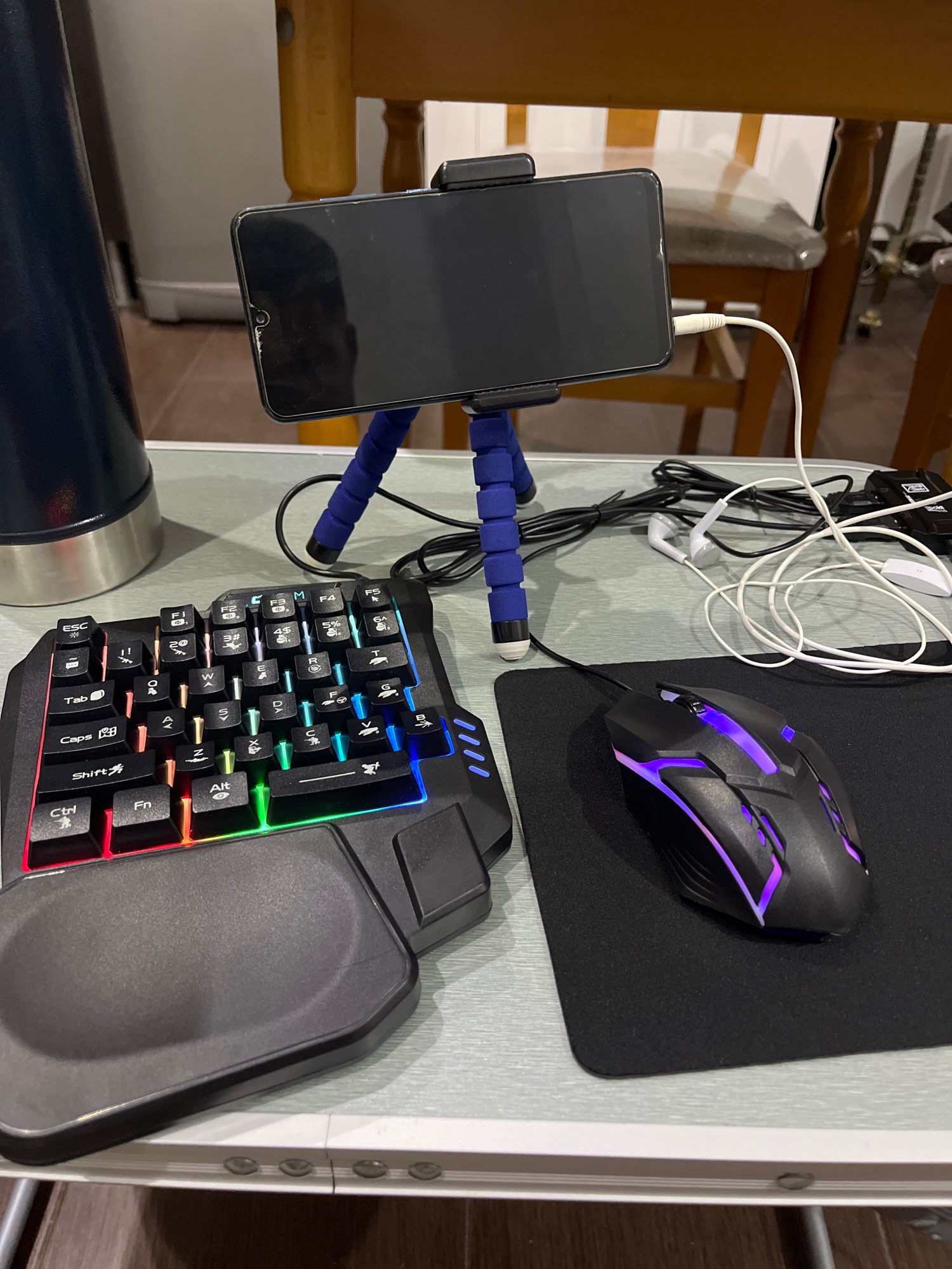 ?? ????_ Mobile Gaming RGB Keyboard & Mouse Combo 5 in 1