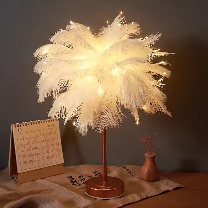 Exclusive Table Lamp Feather