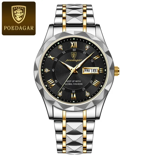 Podagra 615 silver totan black dial