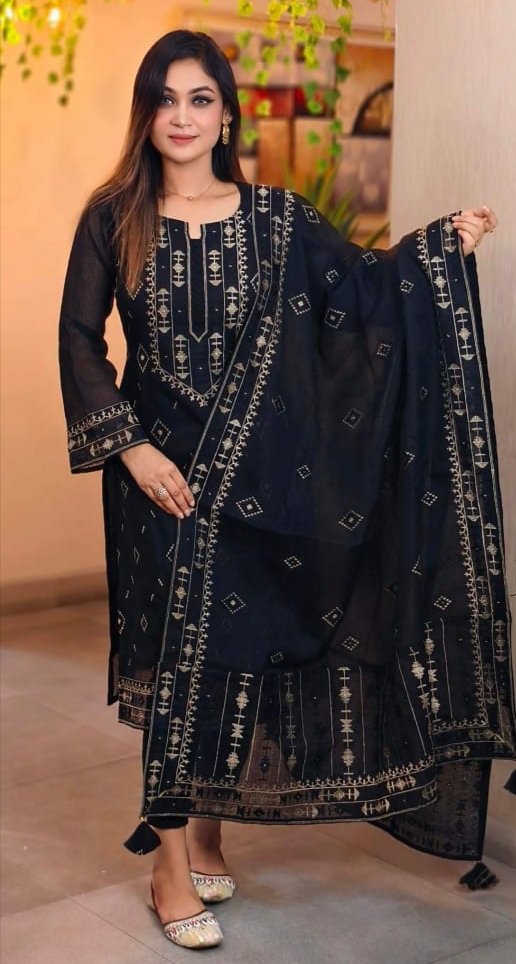 Premium cotton computer printed Boyel 3 piece 8143