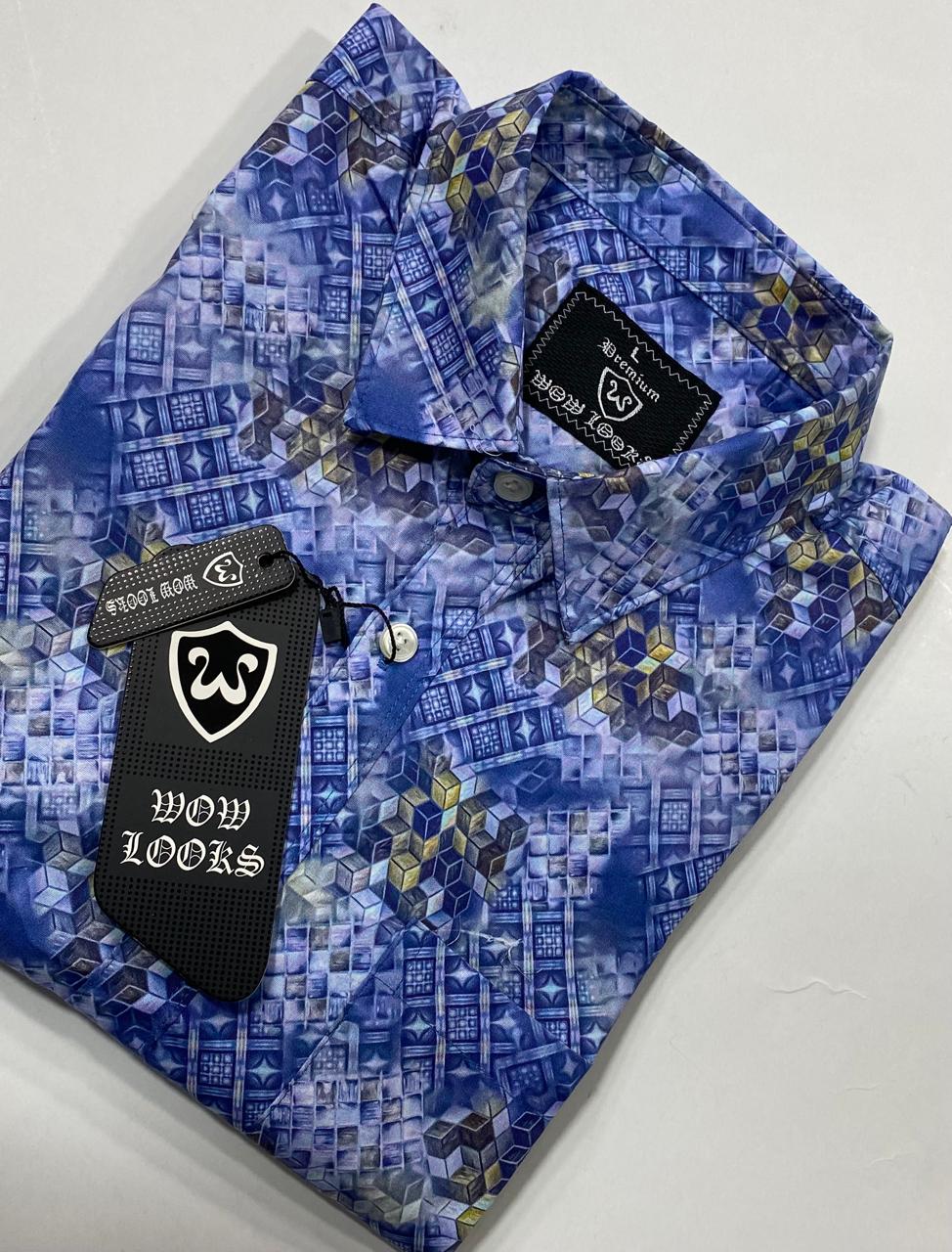 Premium Quality 100% cotton Print Full Sleeve Shirt Mens