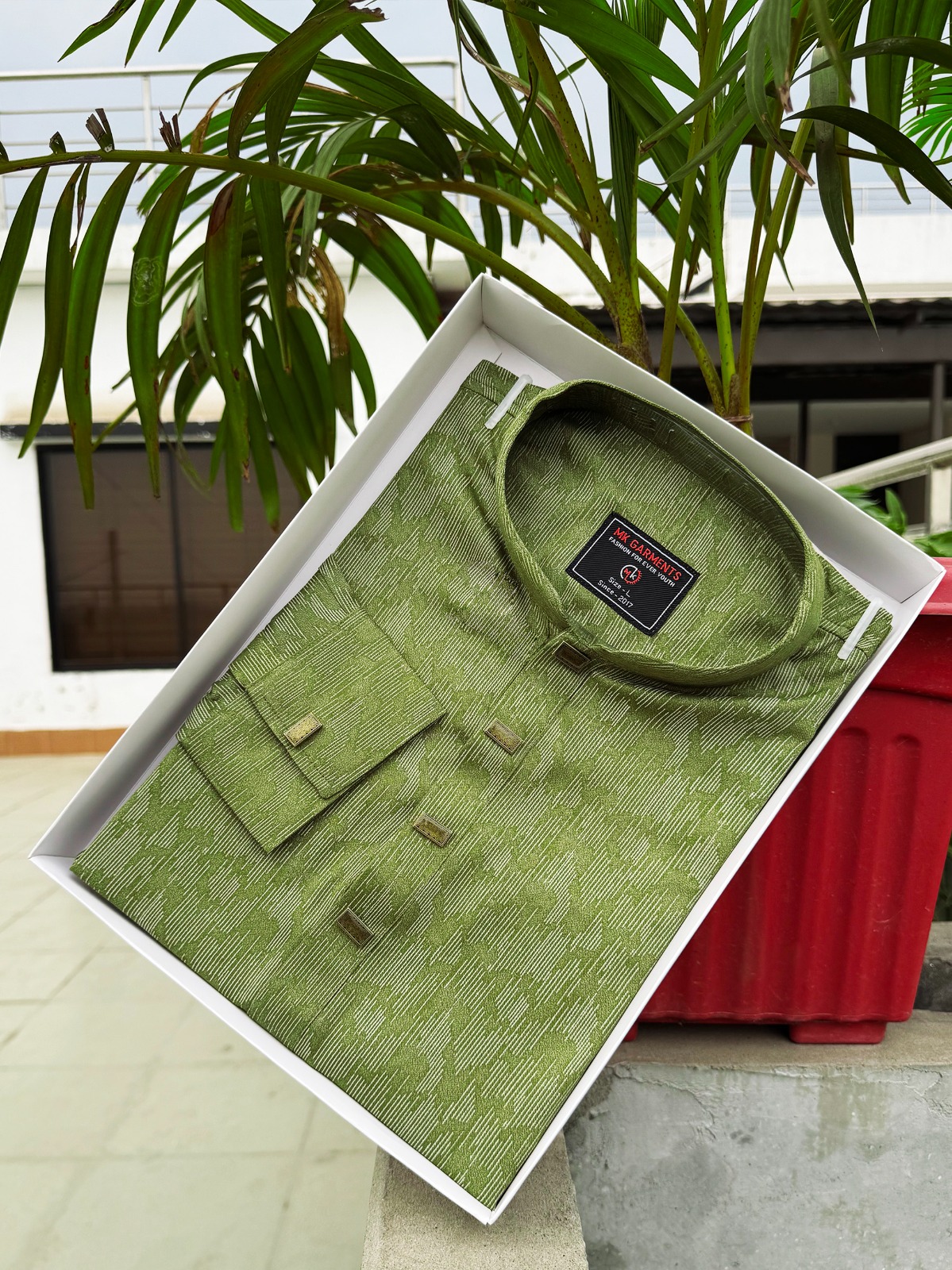 Premium Cotton Print Panjabi